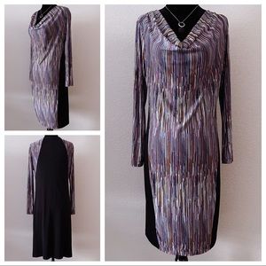 BCBGMaxAzria Cowl Neck Jersey Shift Dress